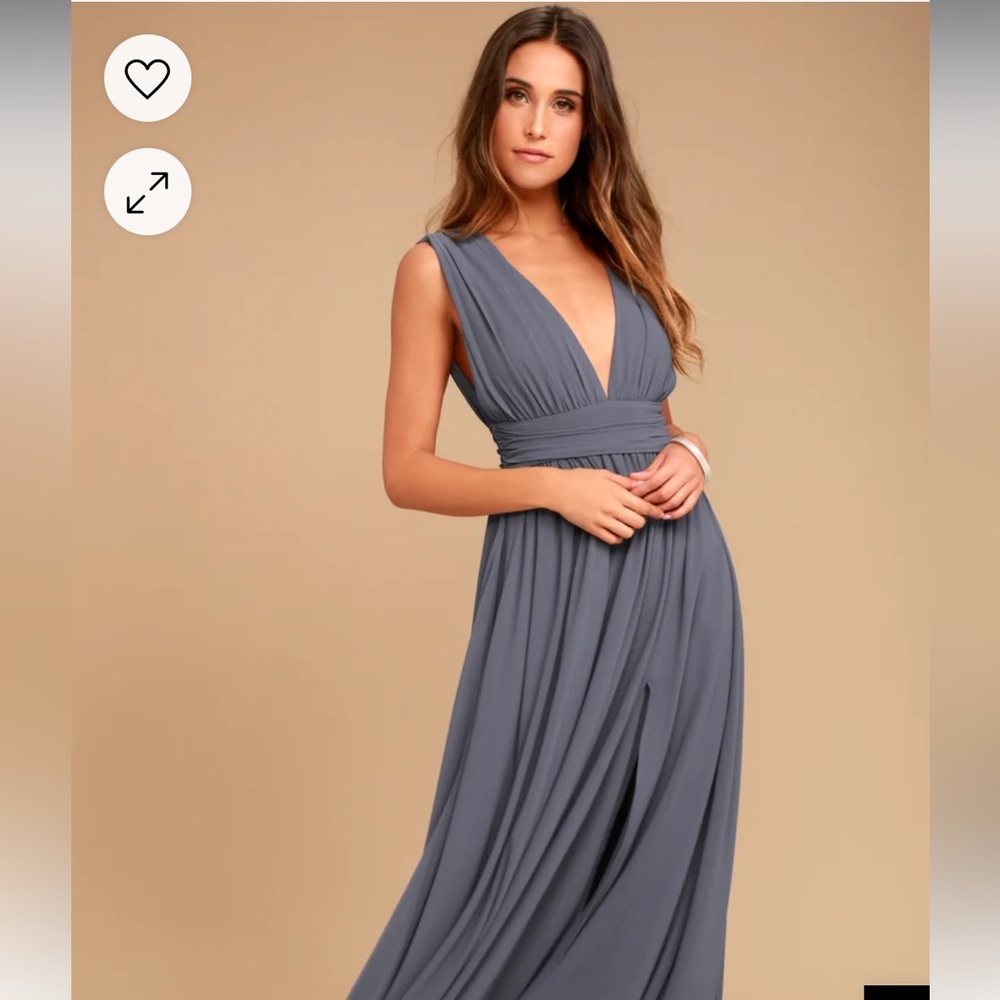 Lulus Blue Medium Maxi Dress